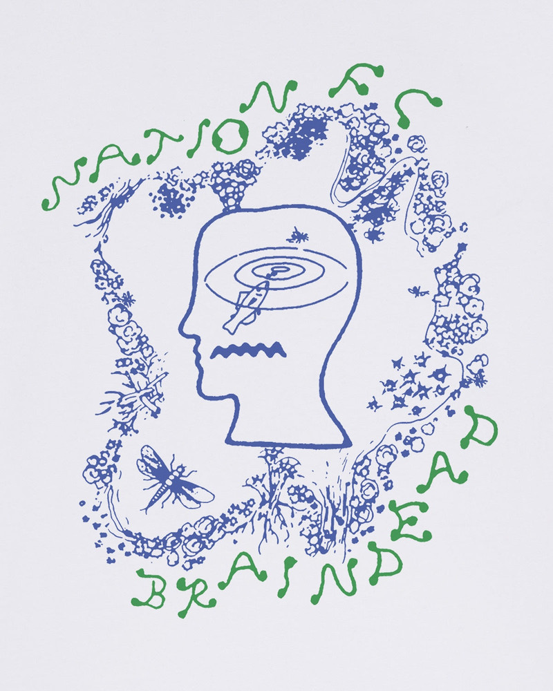 BRAIN DEAD Brain Dead x Nation Fishing Co T-shirt - White outlook