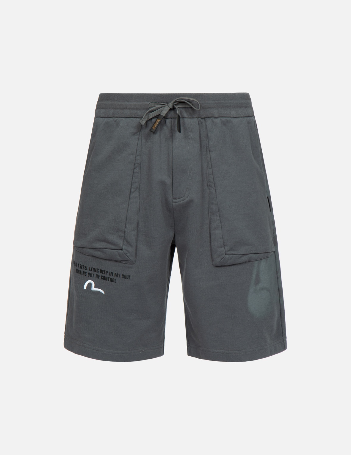 SEAGULL EMBROIDERY AND STENCIL GODHEAD PRINT SWEAT SHORTS - 1