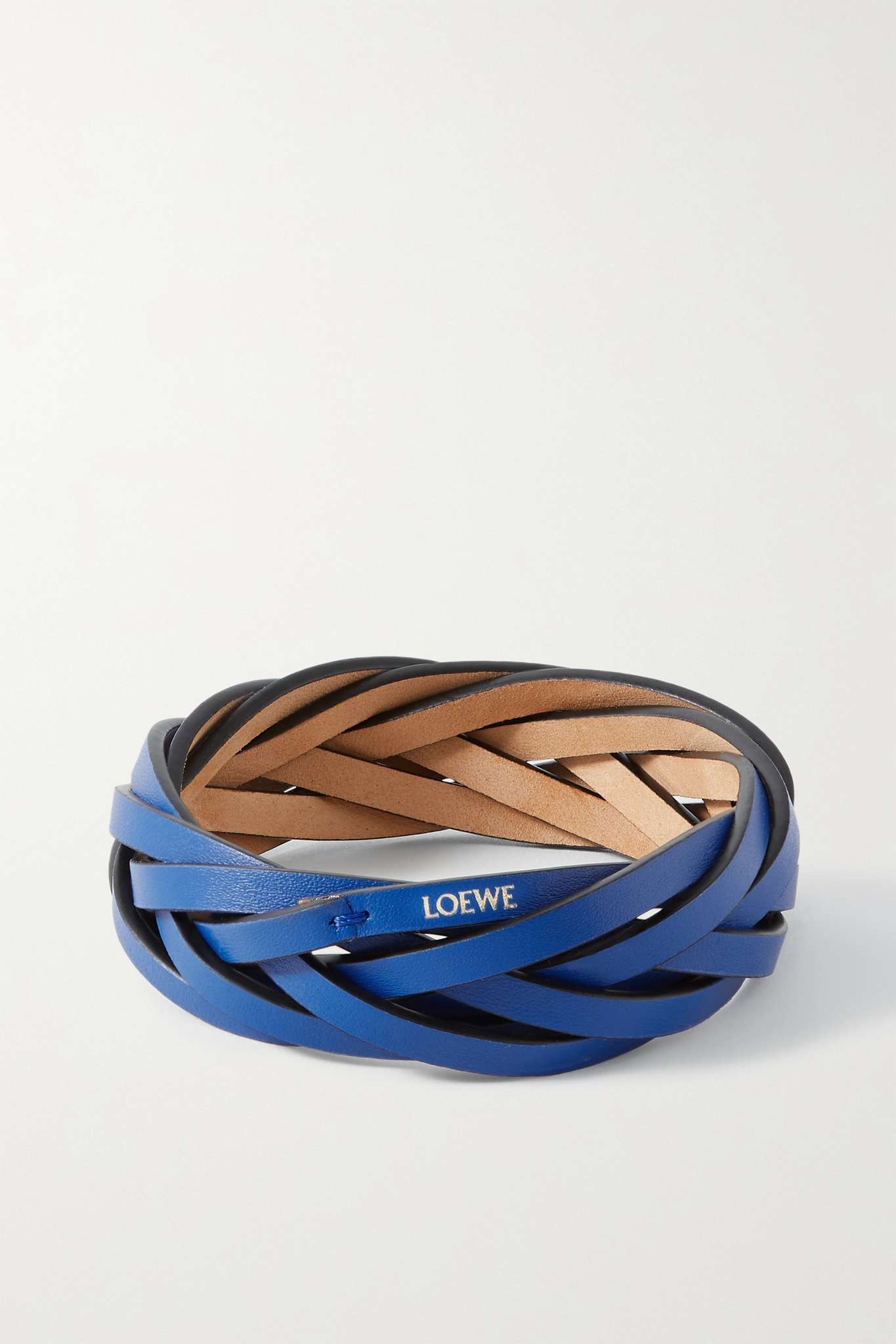 Braided leather bangle - 1