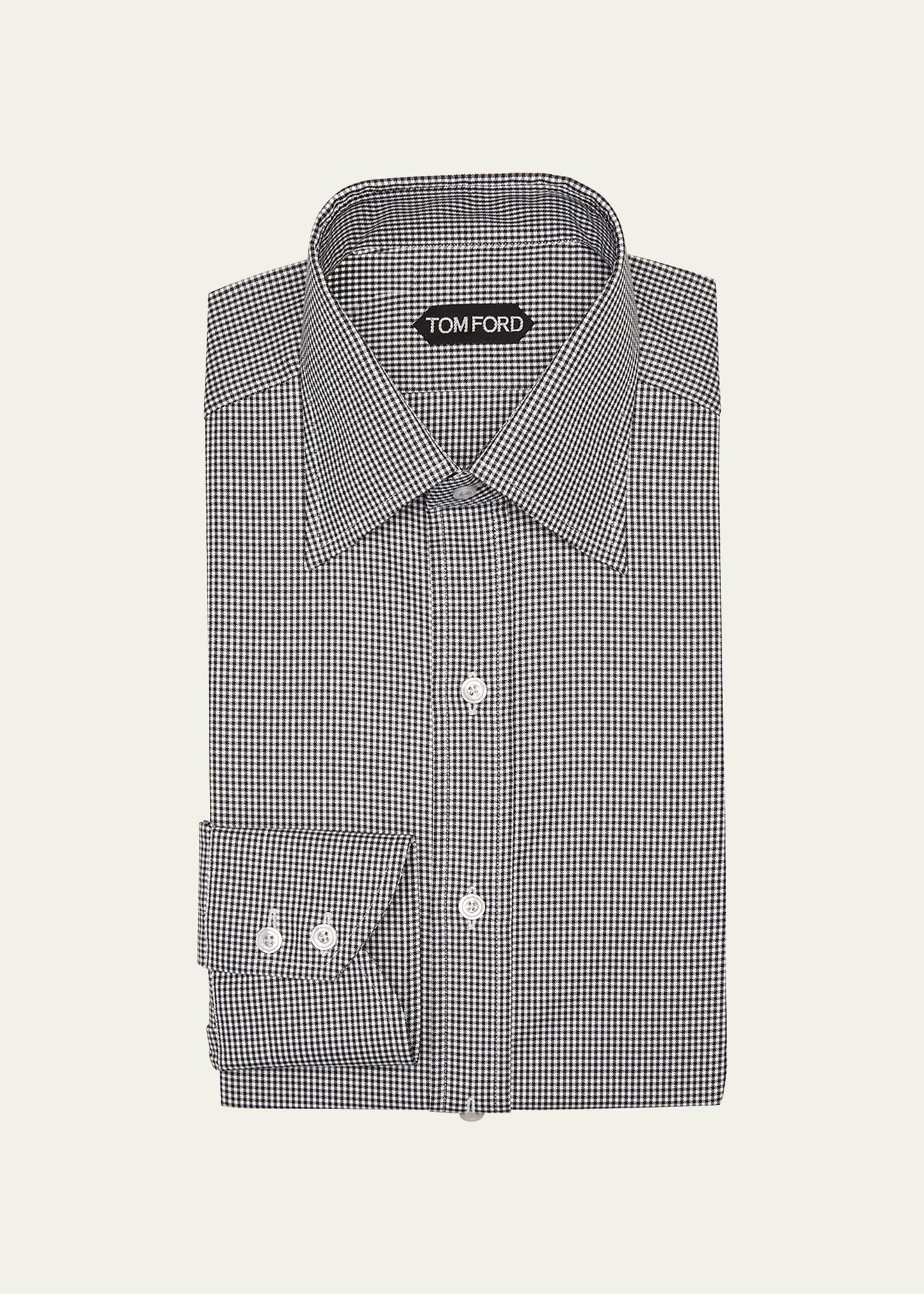 Men's Micro-Houndstooth Slim Fit Dress Shirt - 1