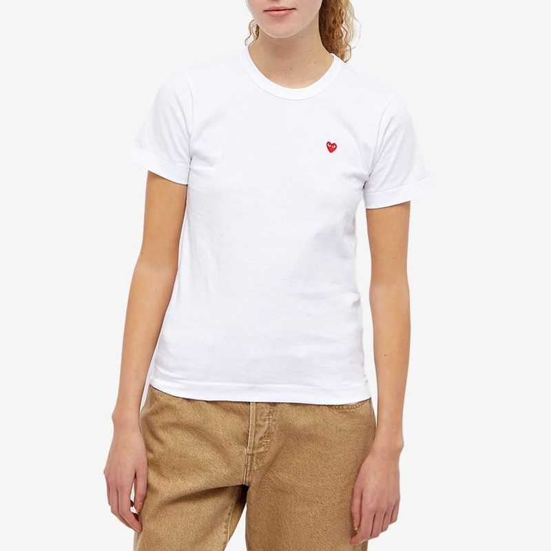 Comme des Garçons PLAY Comme des Garçons Play Womens's Little Red Heart Logo T-Shirt outlook