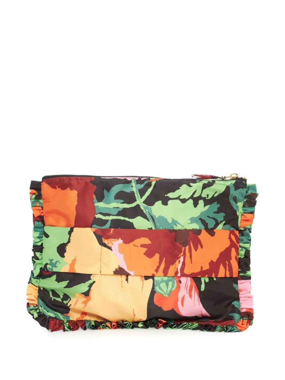 floral-print zipped clutch bag - 3