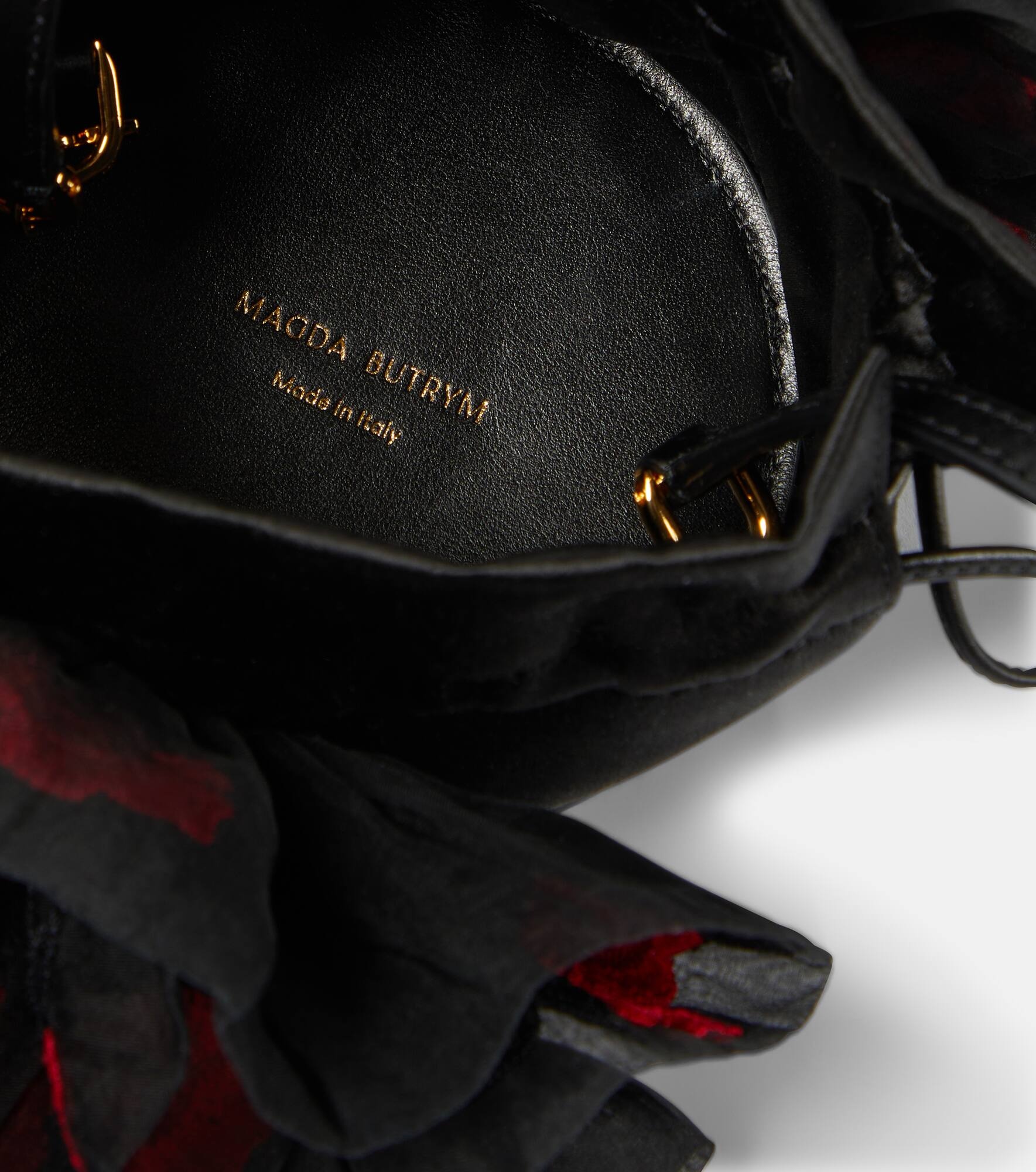 Floral satin bucket bag - 3