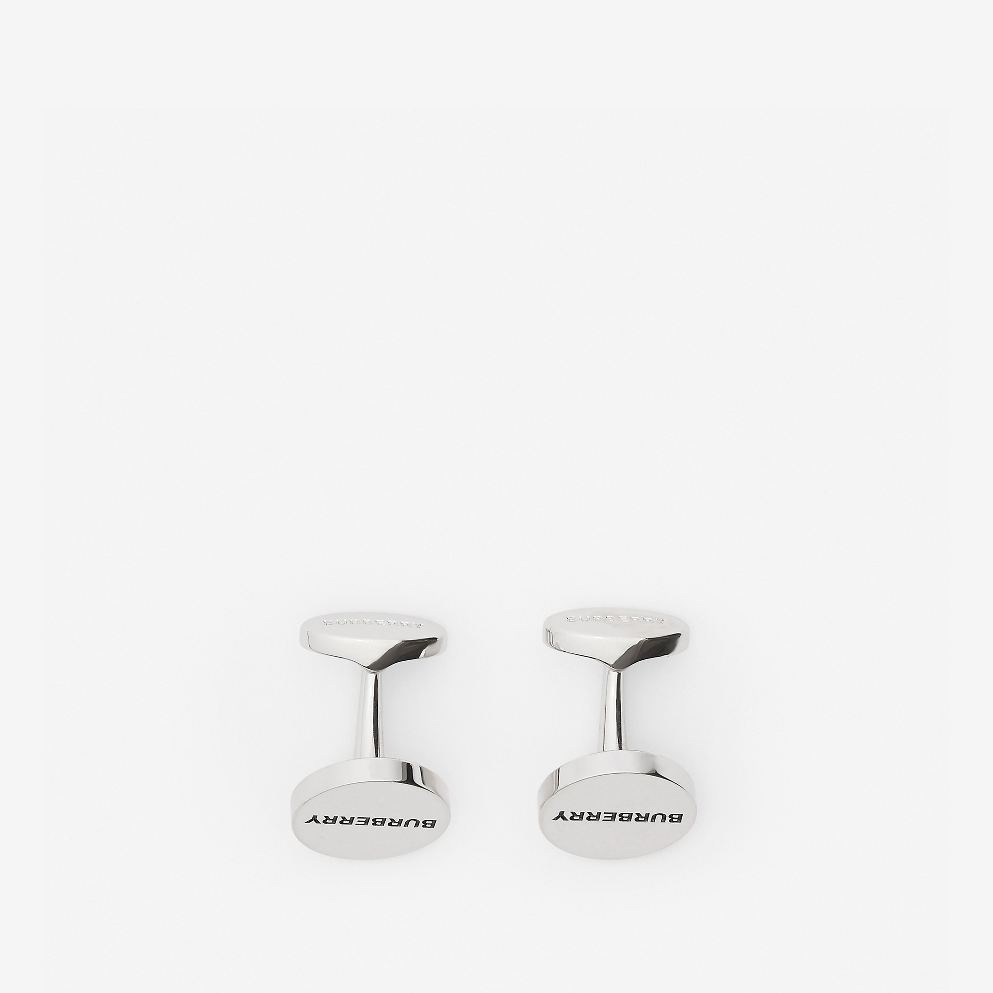 Logo Detail Palladium-plated Cufflinks - 3