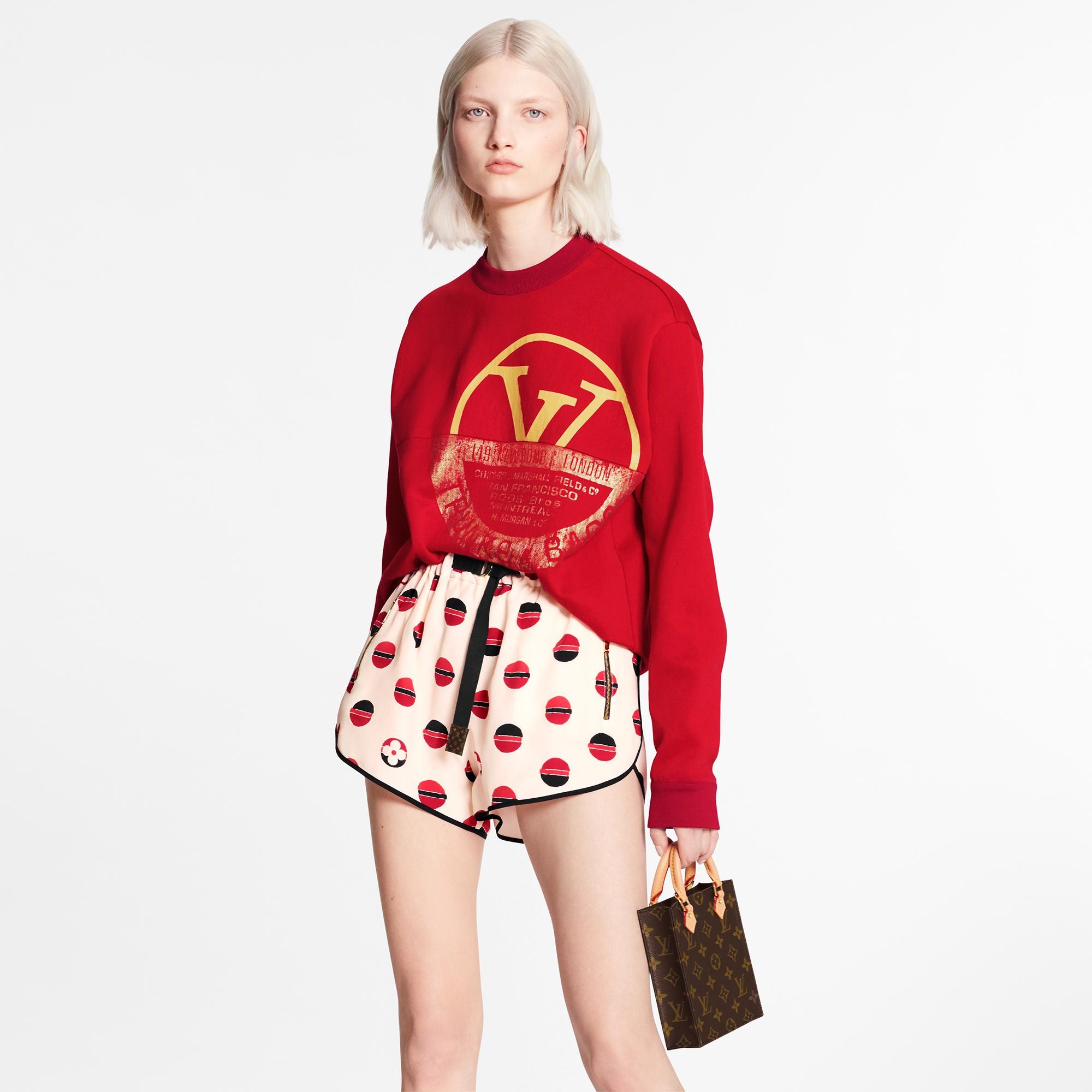 Lv World Stamp Cotton Jersey Sweatshirt - 5