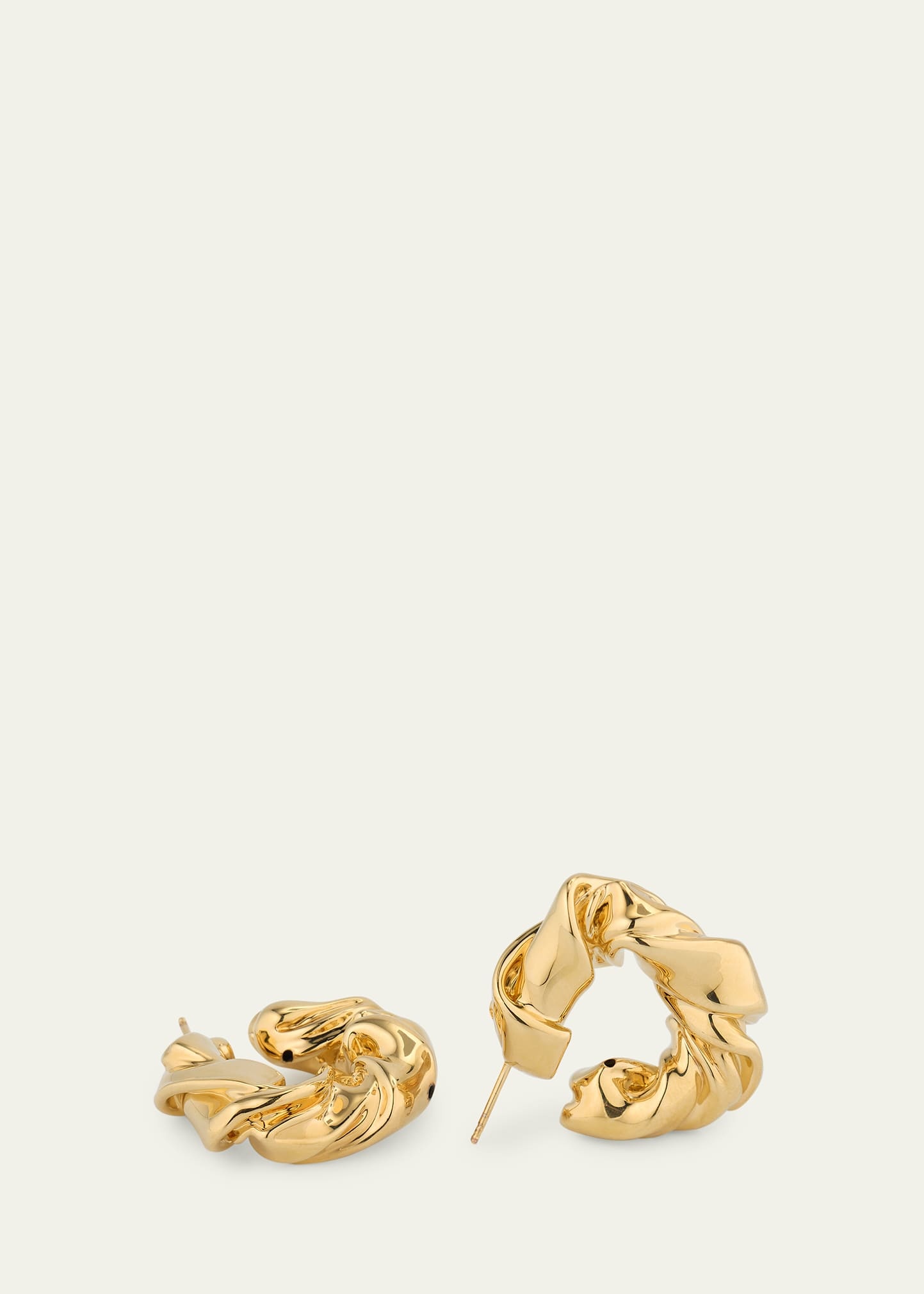 Folded Hoop Earrings - 3