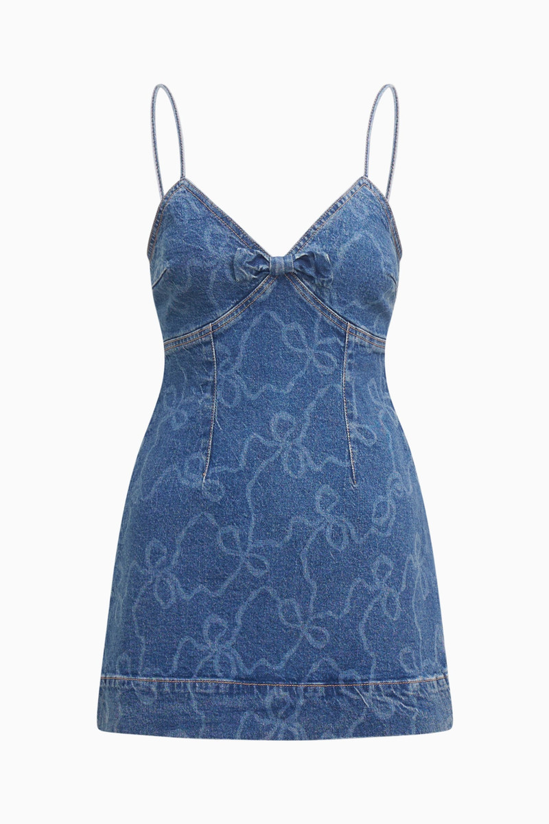Solina Denim Bow Mini Dress 1
