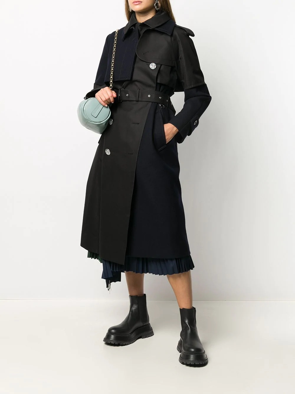 belted double-vent trench coat - 2