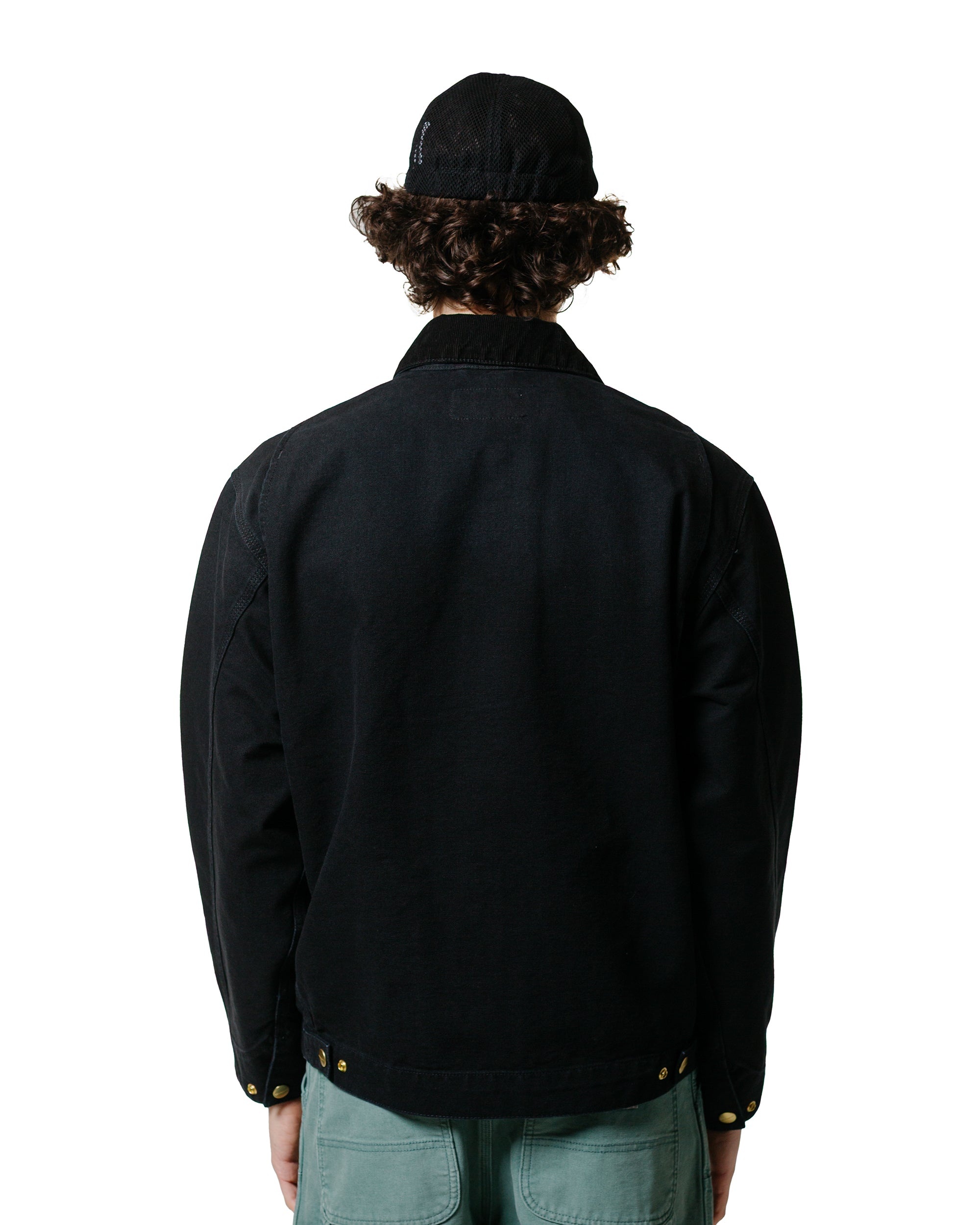 Carhartt W.I.P. OG Detroit Jacket Black/Black Aged Canvas - 3