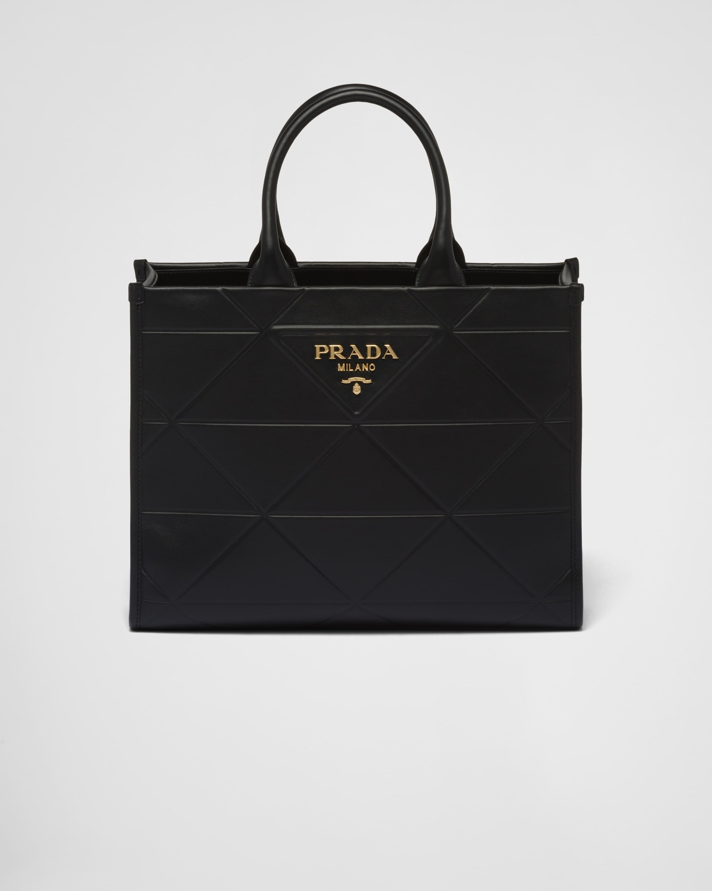 Medium leather Prada Symbole bag with topstitching - 1