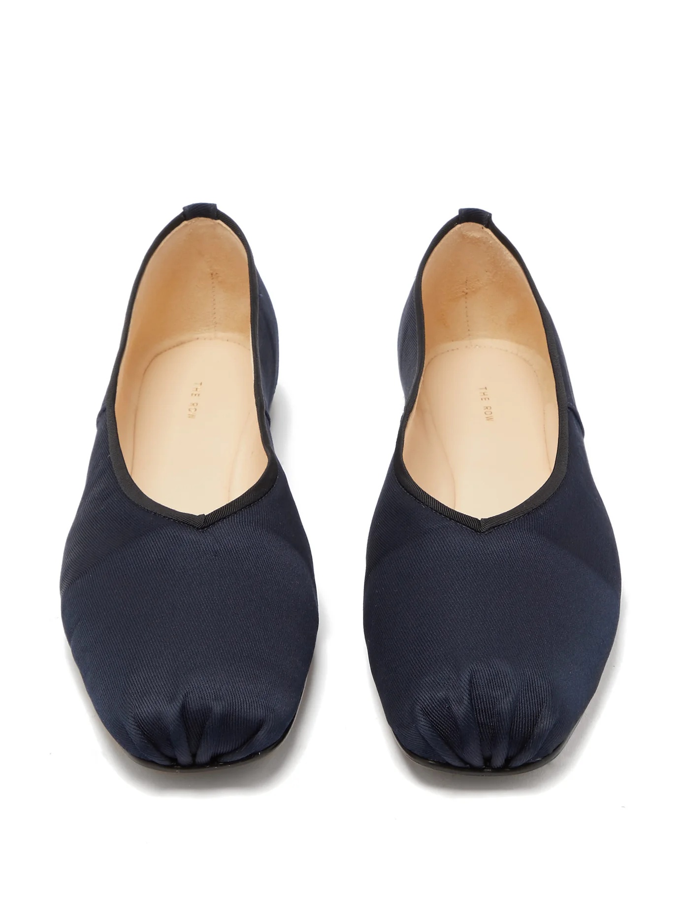 Ballet square-toe faille flats - 5