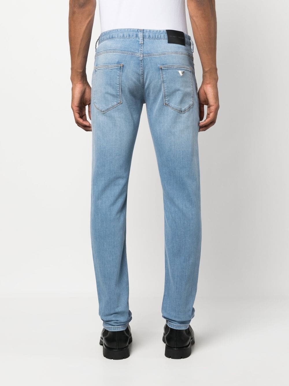 faded-effect straight-leg jeans - 4