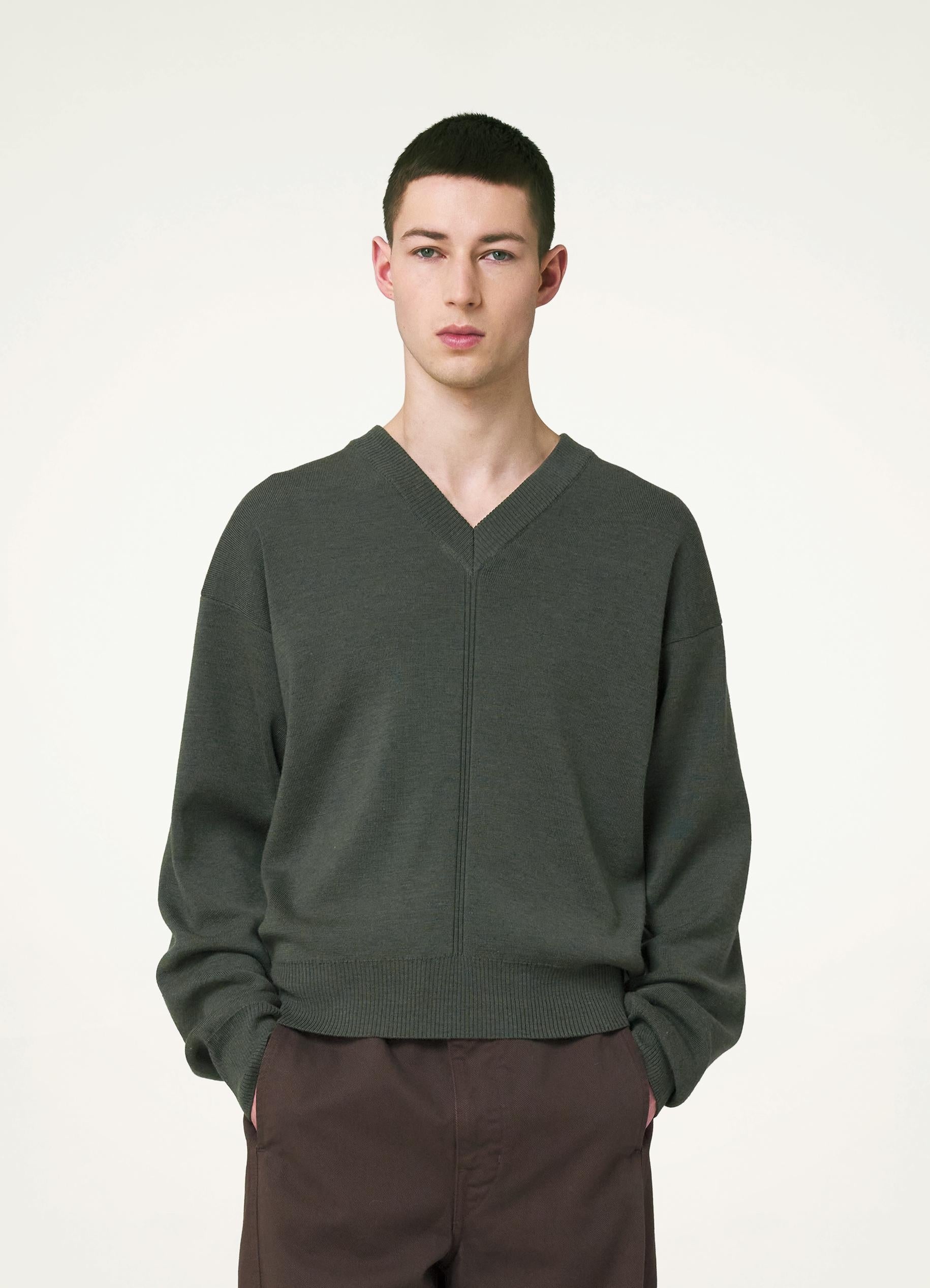 Lemaire V-NECK JUMPER | REVERSIBLE