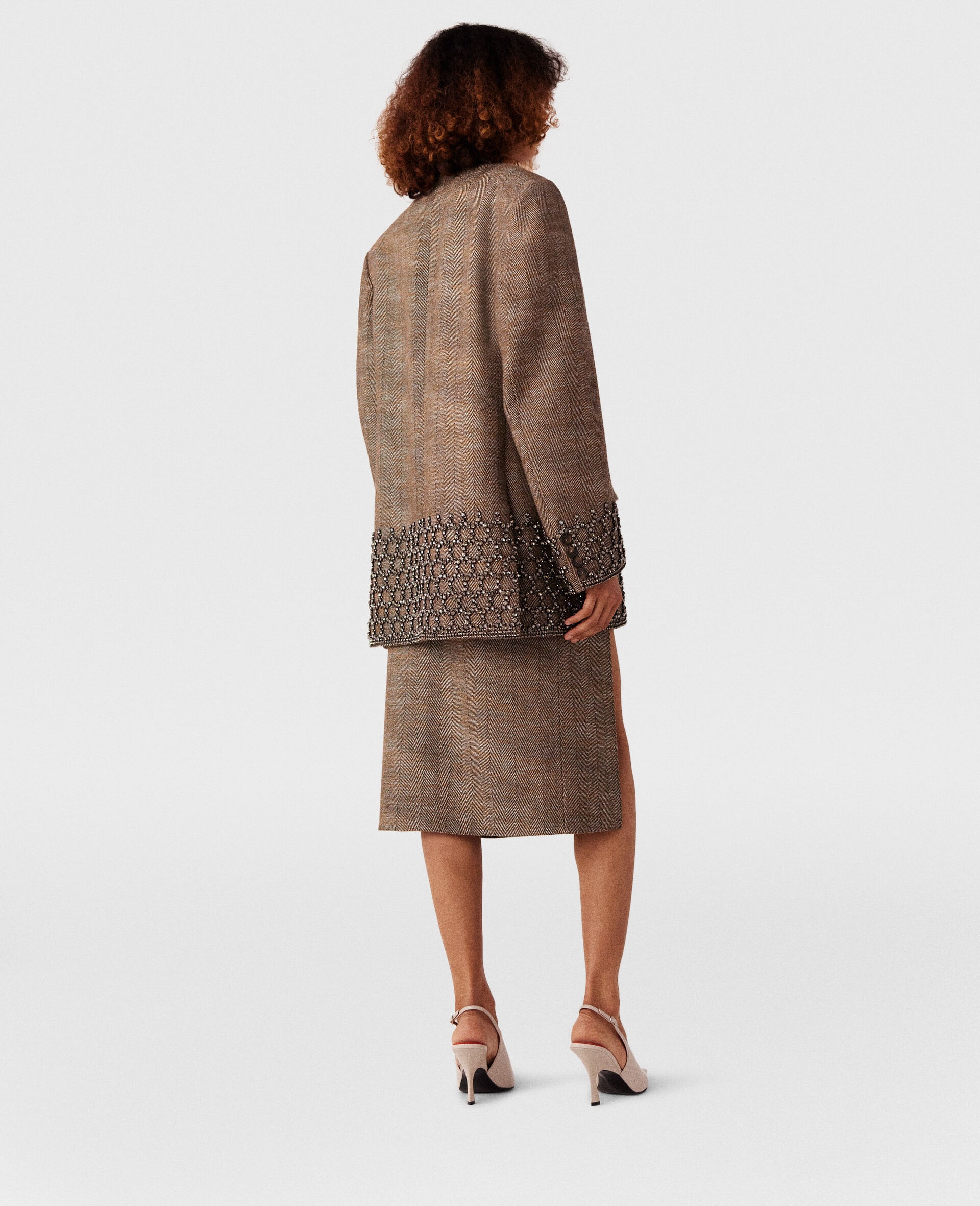Crystal Cage Oversized Blazer - 5