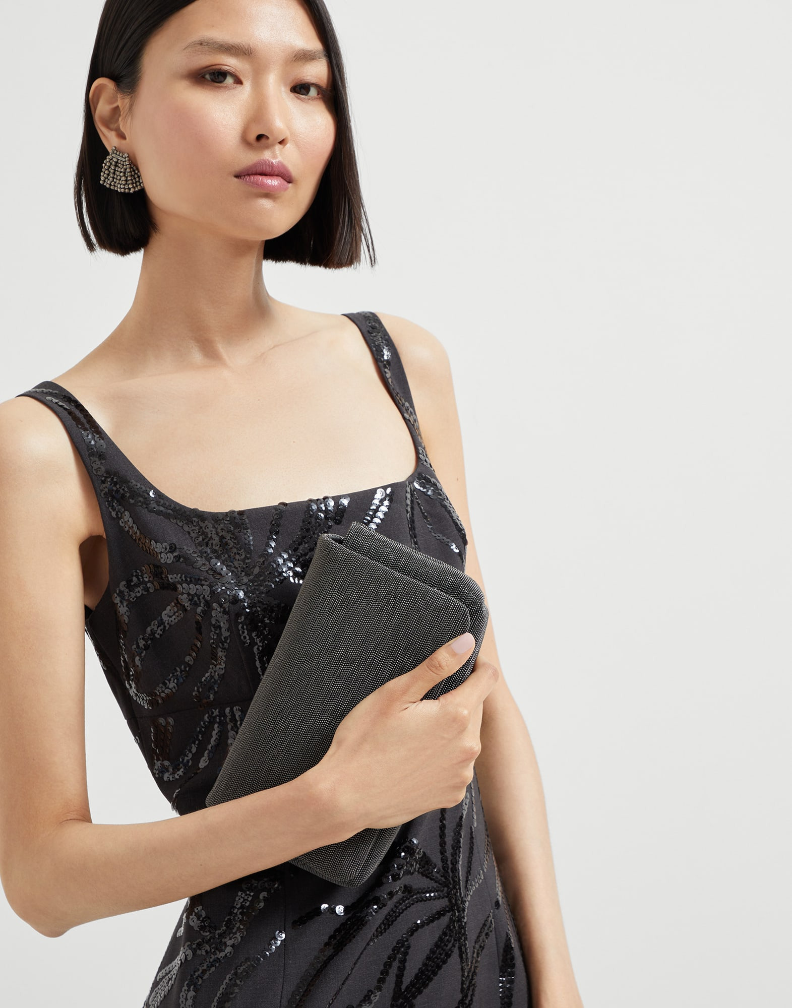Precious flap bag in grained leather - 4
