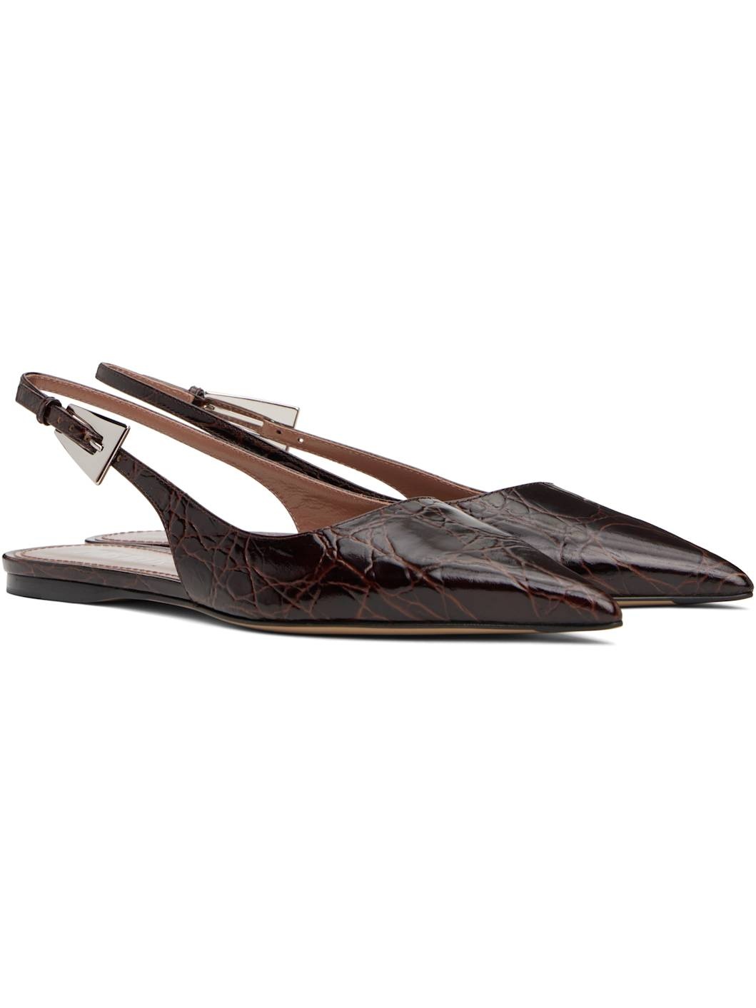 Burgundy Jessica Slingback 10 Ballerina Flats - 4
