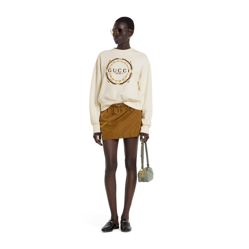 GUCCI Cotton jersey sweatshirt with print outlook