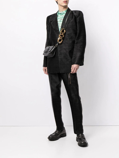 doublet jacquard-patterned single-breasted blazer outlook