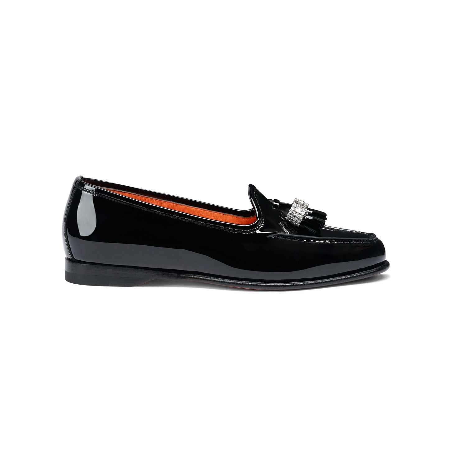 Women's black patent leather Andrea loafer - 1