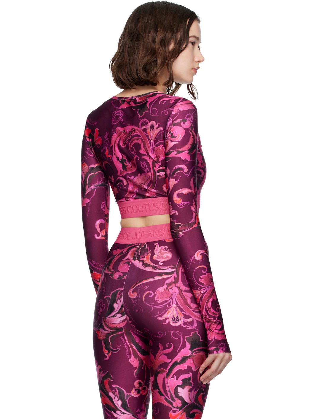 Pink & Purple Lycra Barocco T-shirt - 3