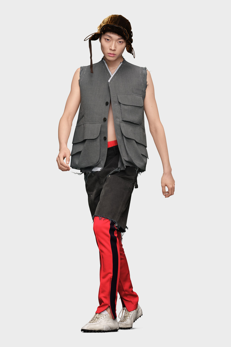 Maison Margiela Sleeveless wool jacket outlook