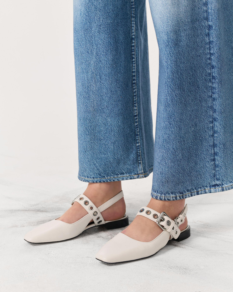 rag & bone Moto Astra Leather Slingback Flats outlook
