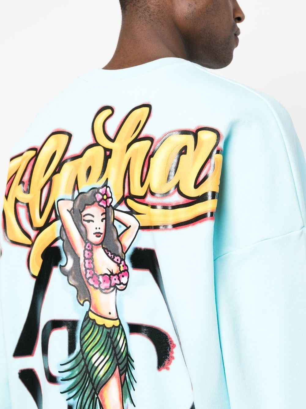 Hawaii-print detail sweatshirt - 5