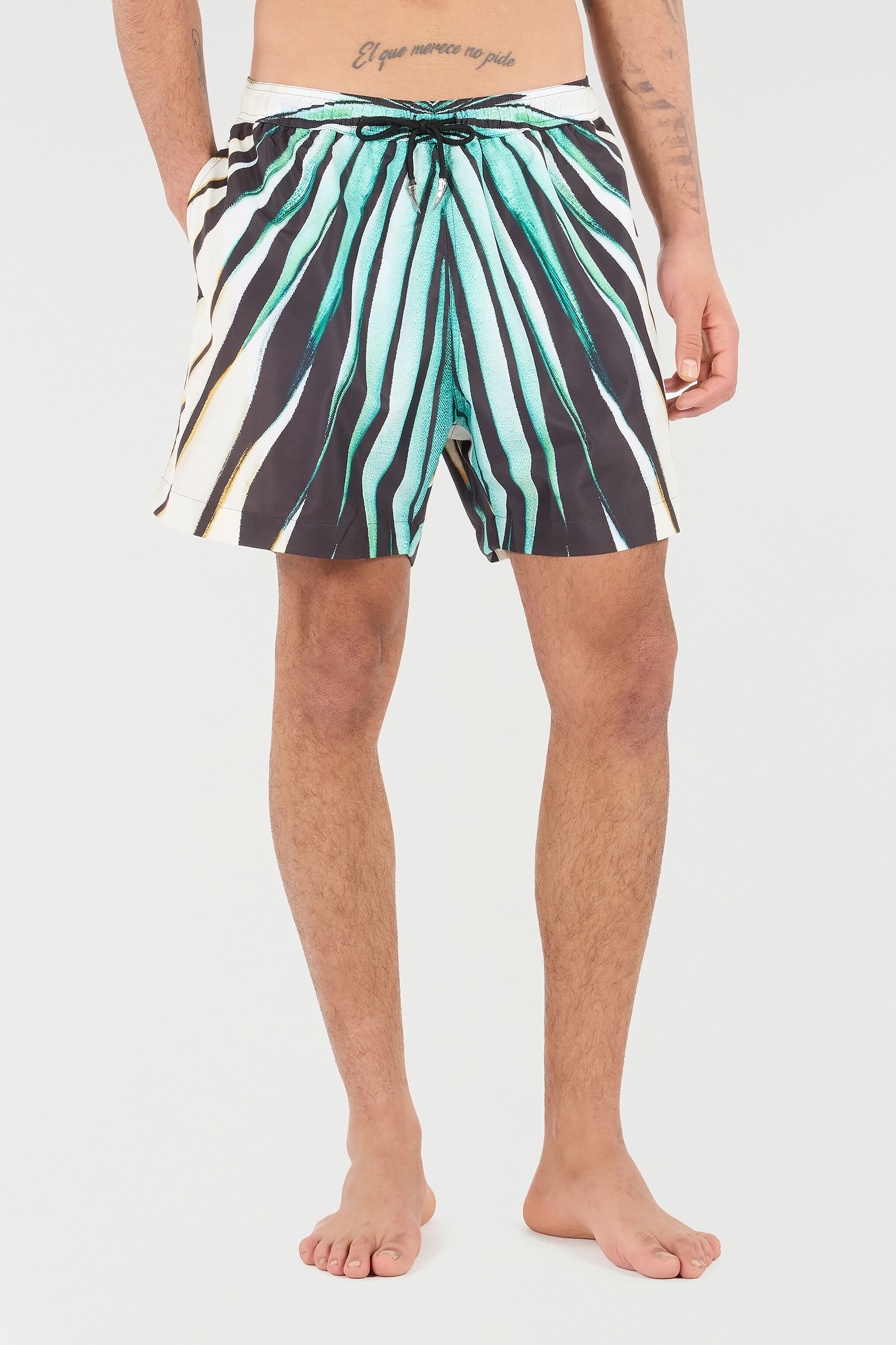 Ray Of Gold Print Nylon Sea Shorts - 3