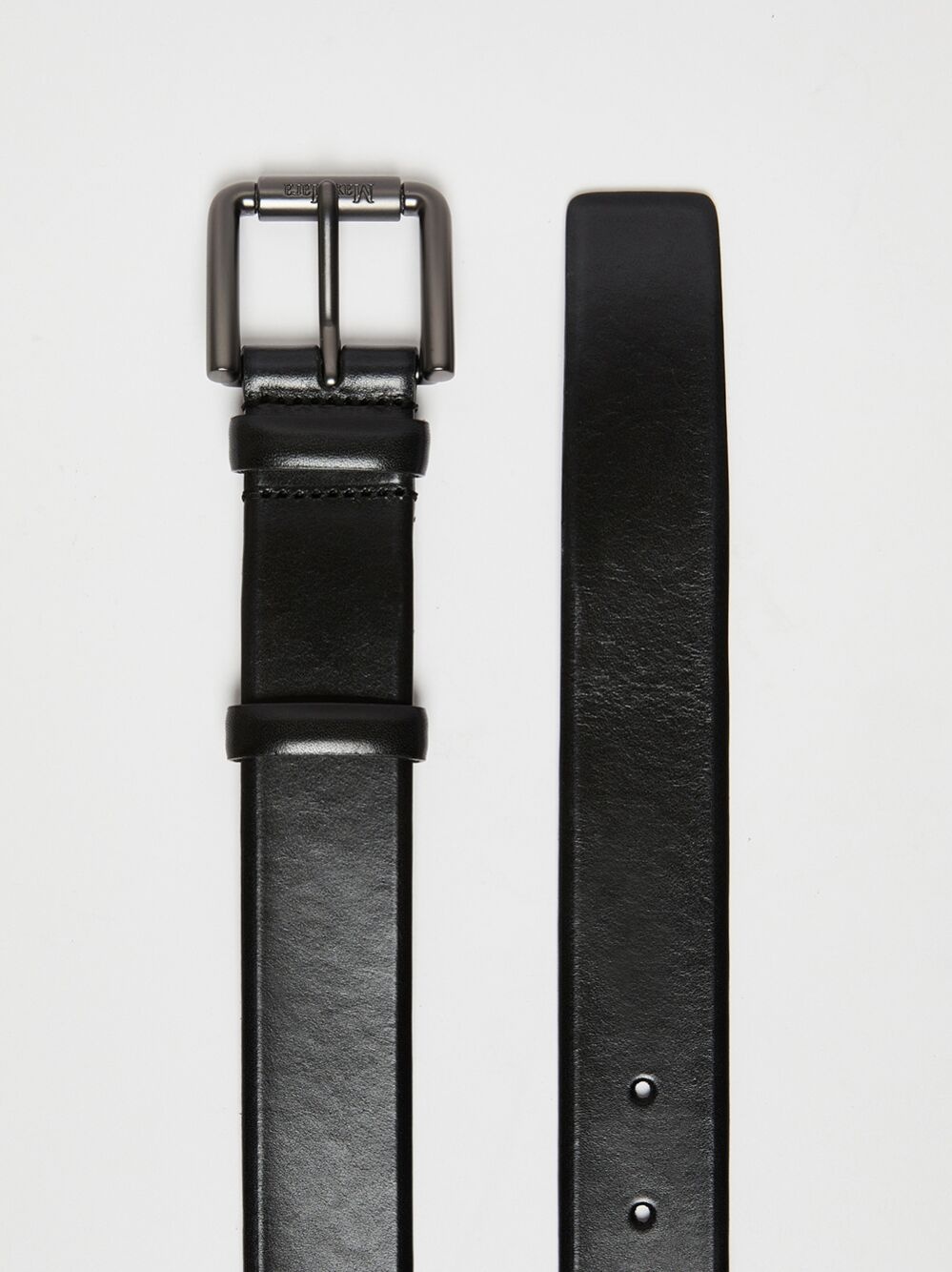 Buffed leather belt - 2