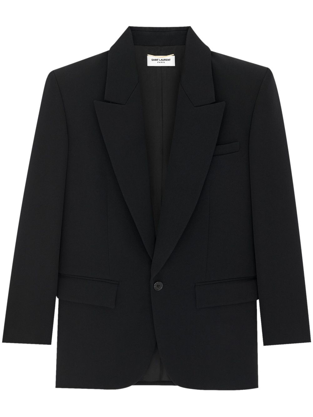 single-breasted peaked blazer - 1