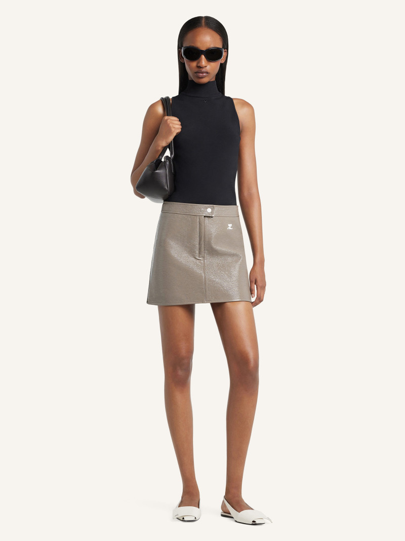 courrèges REEDITION VINYL MINI SKIRT outlook