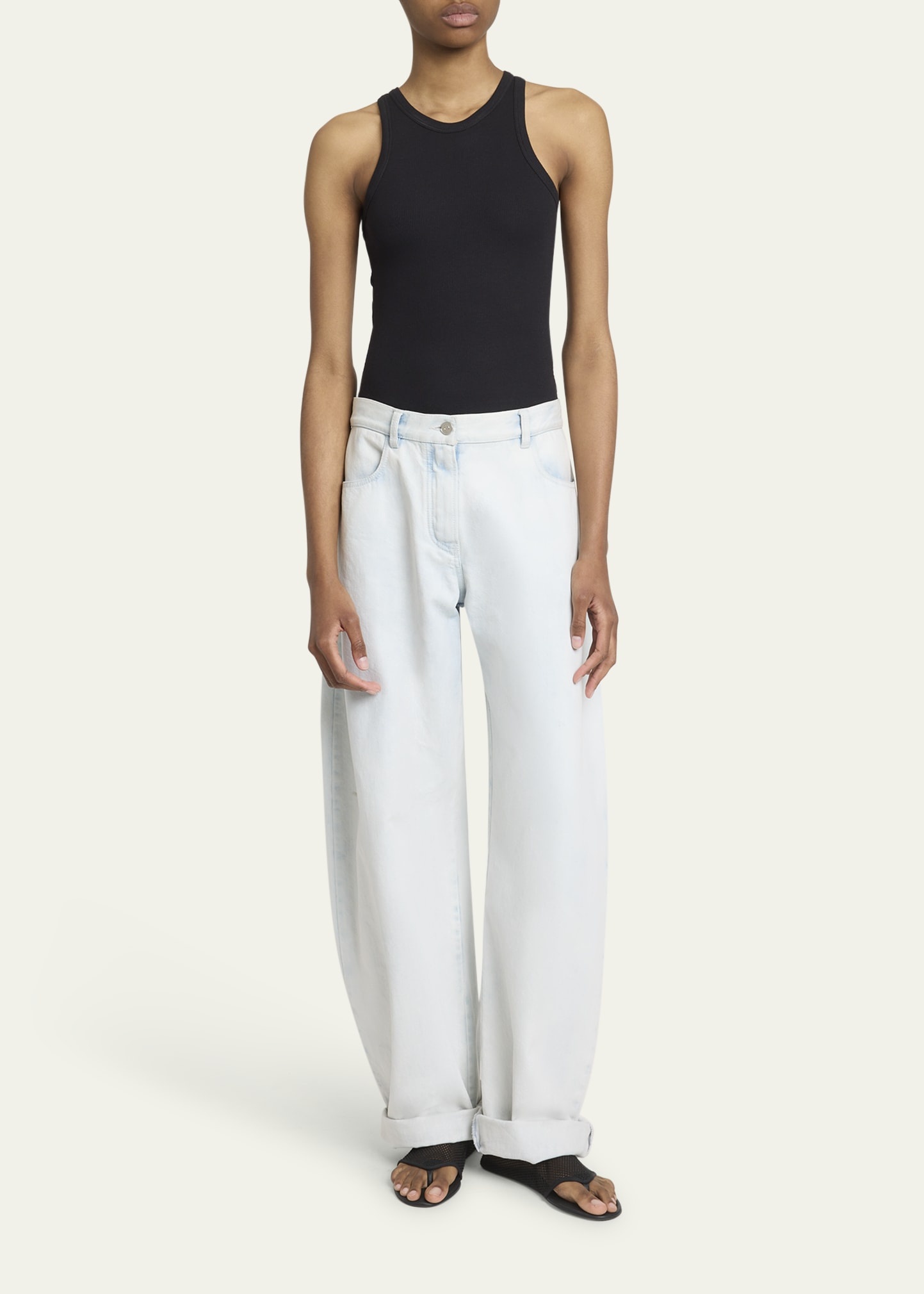 Ribbed Sleeveless Bodysuit - 2