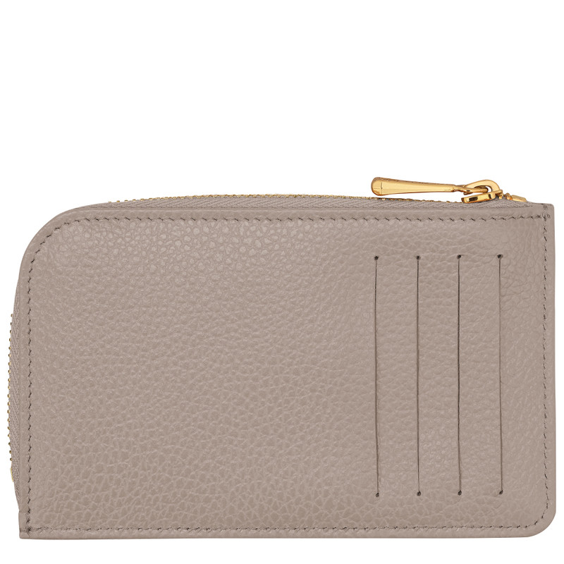 Longchamp Le Foulonné Card holder Turtledove - Leather outlook