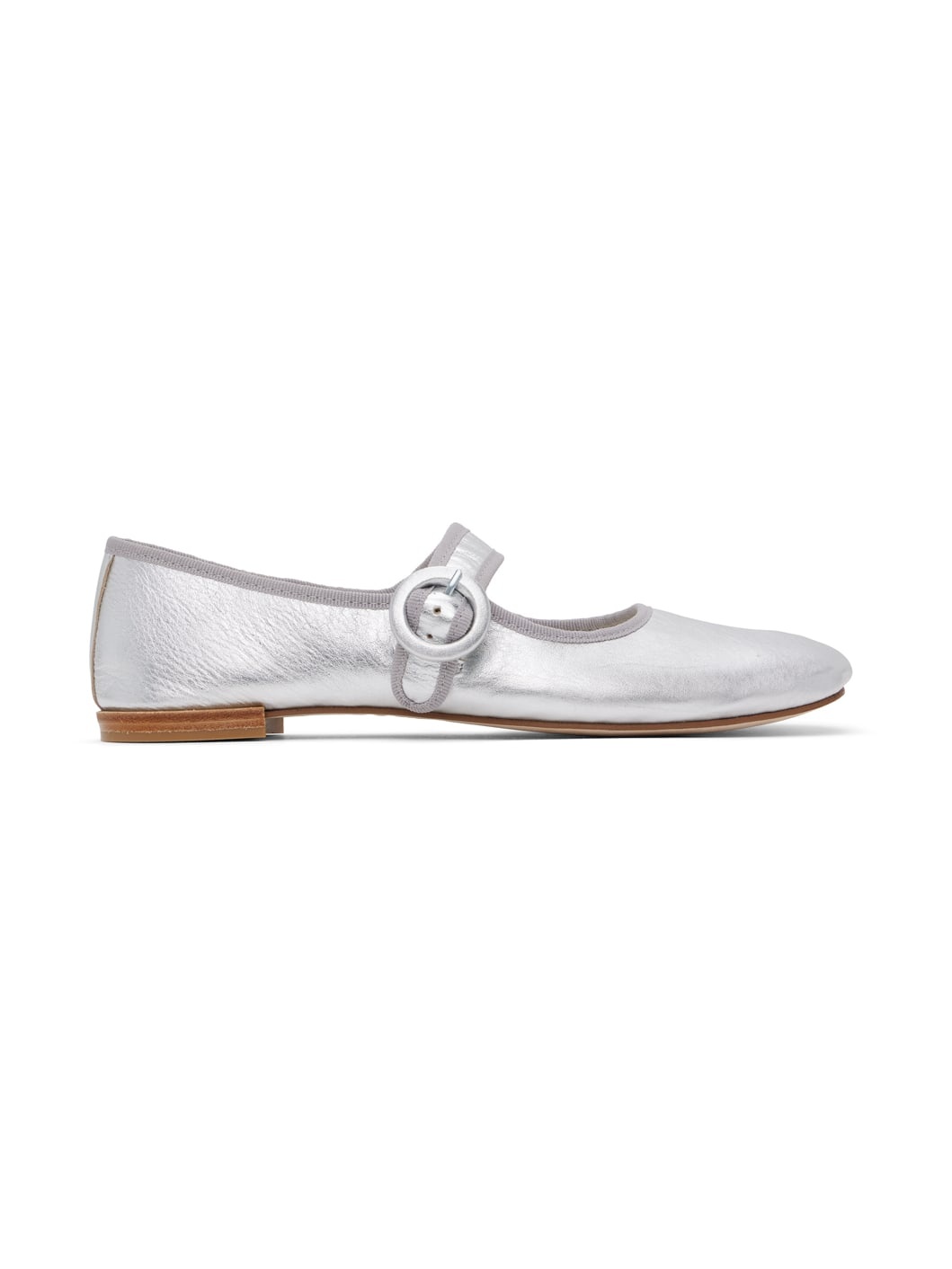 Silver Georgia Ballerina Flats - 1