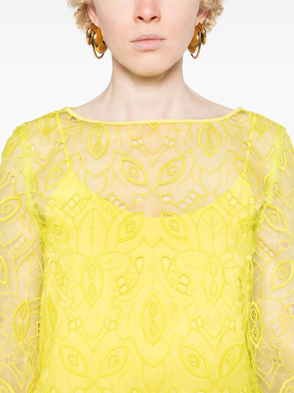 Bracco motif-embroidered midi dress - 5