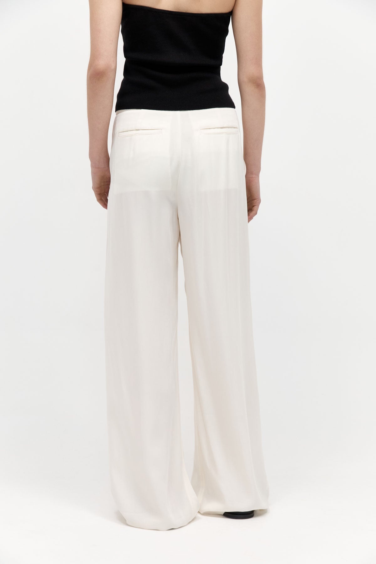 Overlap Waist Trousers - Cool White - 4