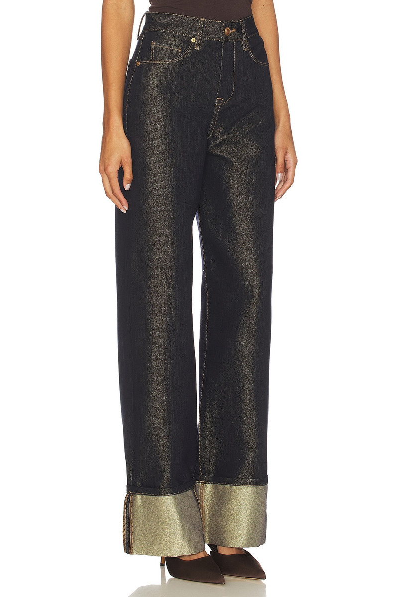 Cuffed Wide Leg Jeans 2