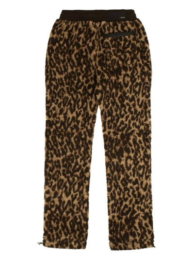AMIRI leopard-print fleece trousers outlook