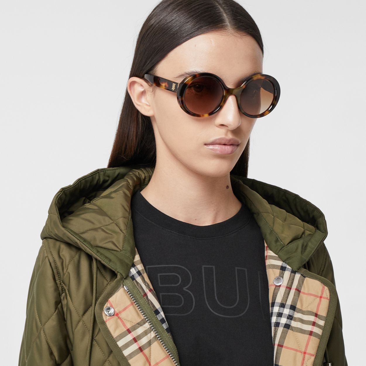 Oversized Round Frame Sunglasses - 3