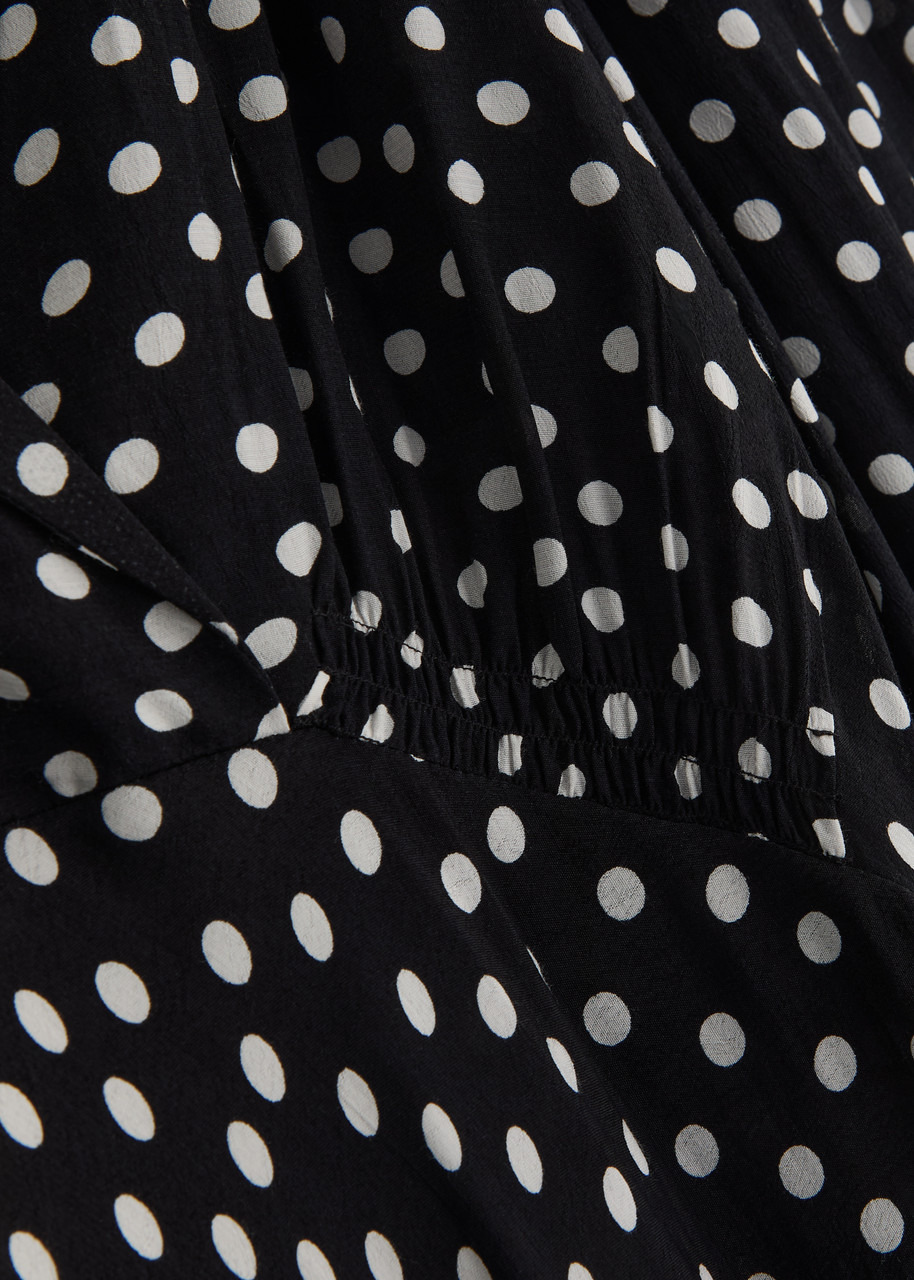 Rixo Lynne Polka dot Woven Midi Dress - 5