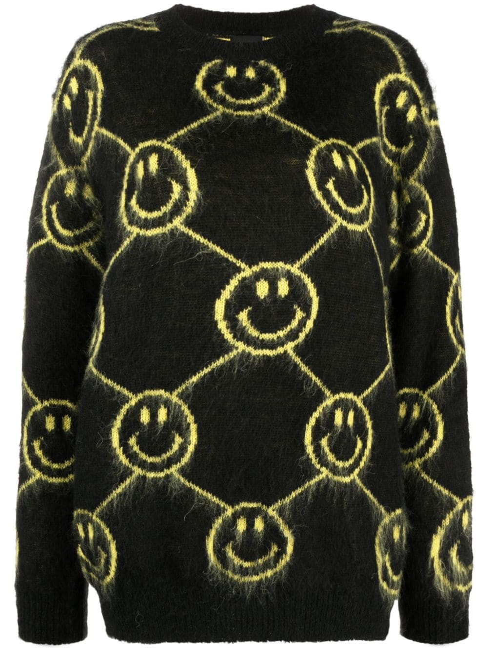 smiley-face intarsia-knit jumper - 1