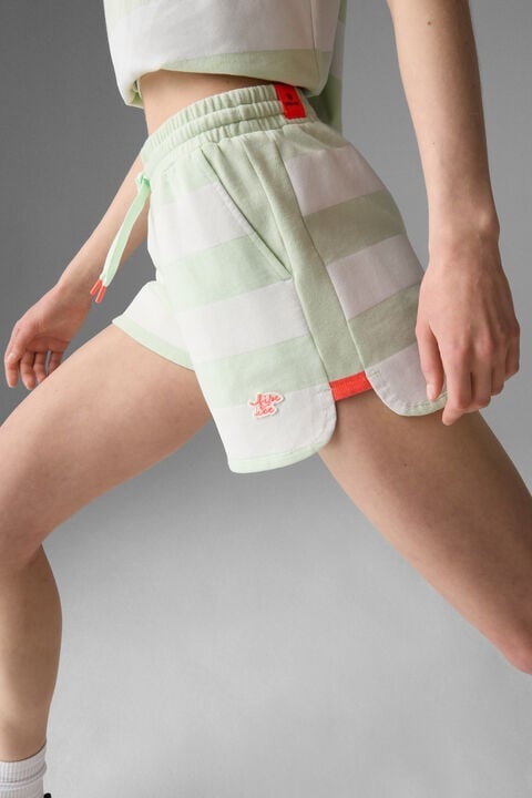 Carline Sweat shorts in Light green/White - 5