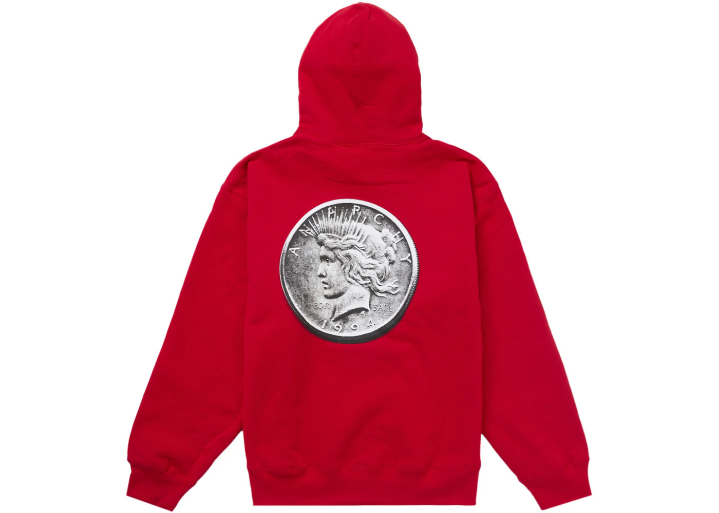 Supreme Anarchy Hooded Sweatshirt Red - 2