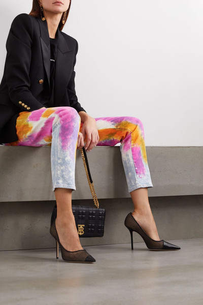 VERSACE Tie-dyed high-rise straight-leg jeans outlook