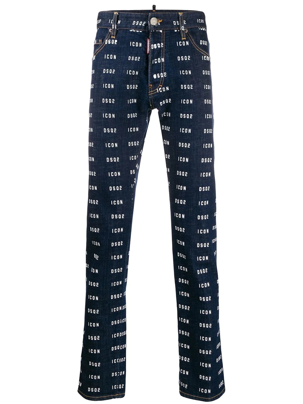 Icon printed straight-leg jeans - 1