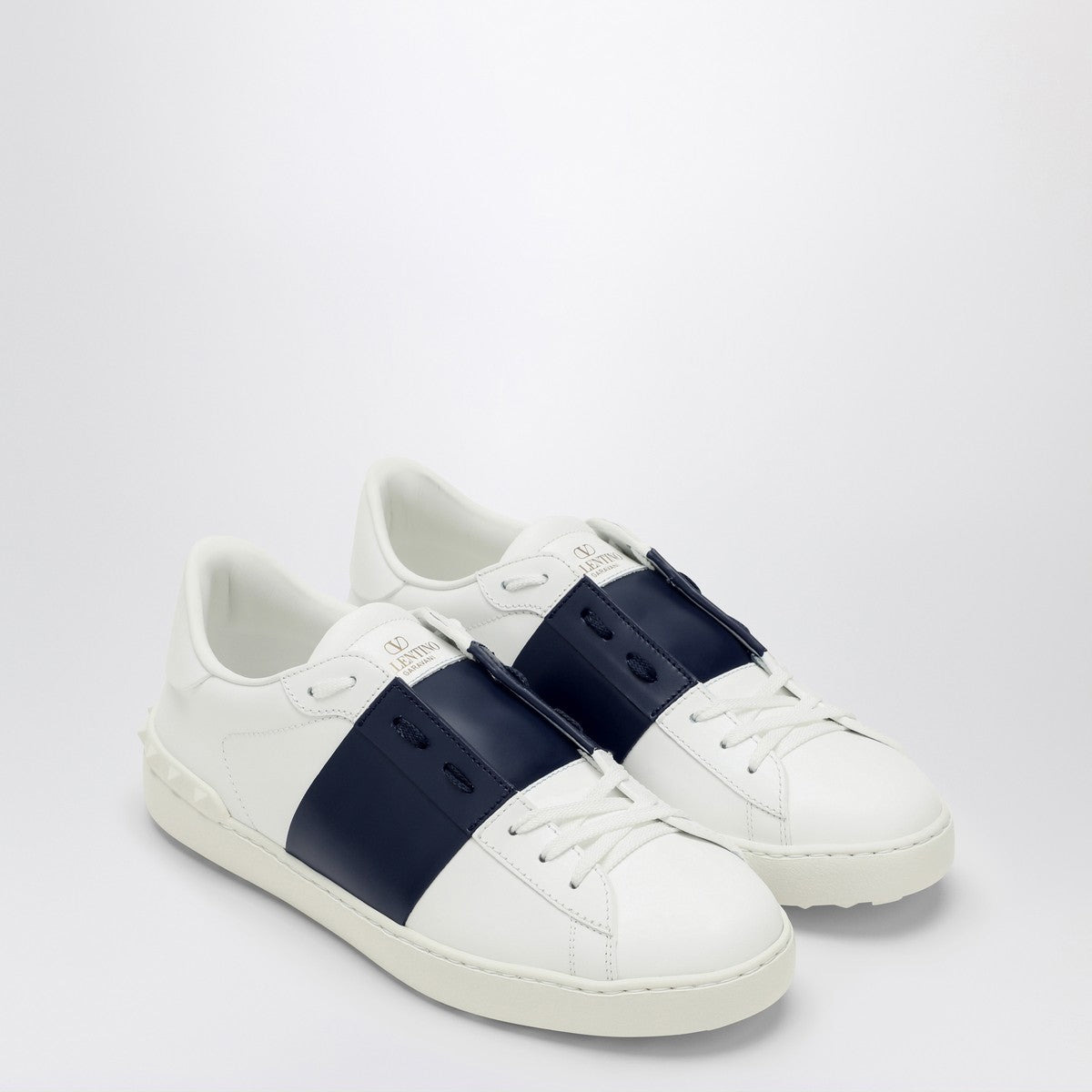 Valentino Garavani White/marine blue Open sneakers - 1