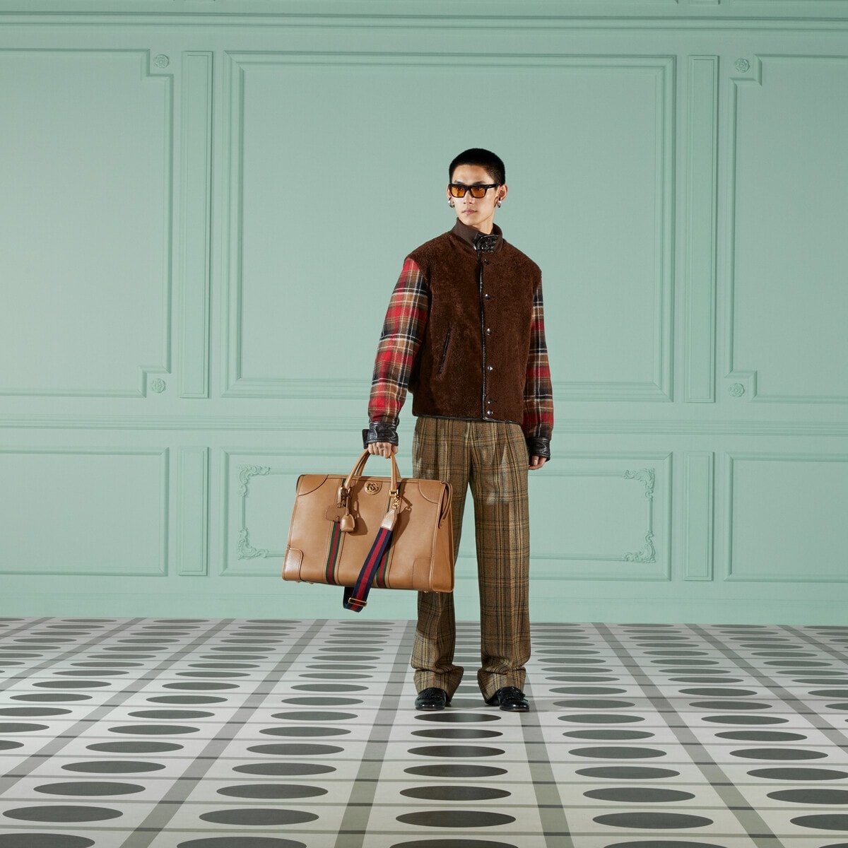 Extra large duffle bag with Double G - 3