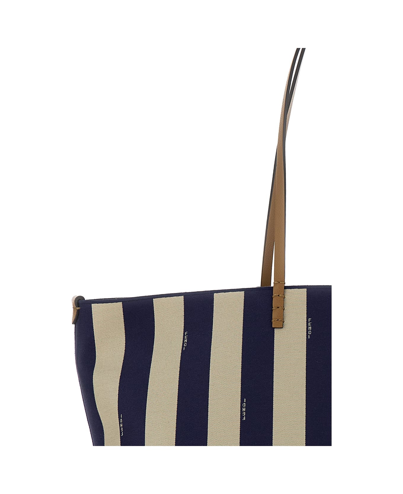 FENDI Embroidered Fabric Large Roll Reversible Shopping Bag