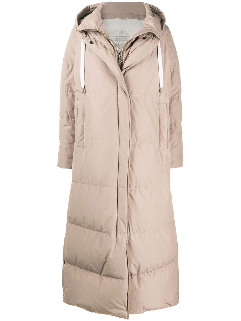 hodded padded coat - 1