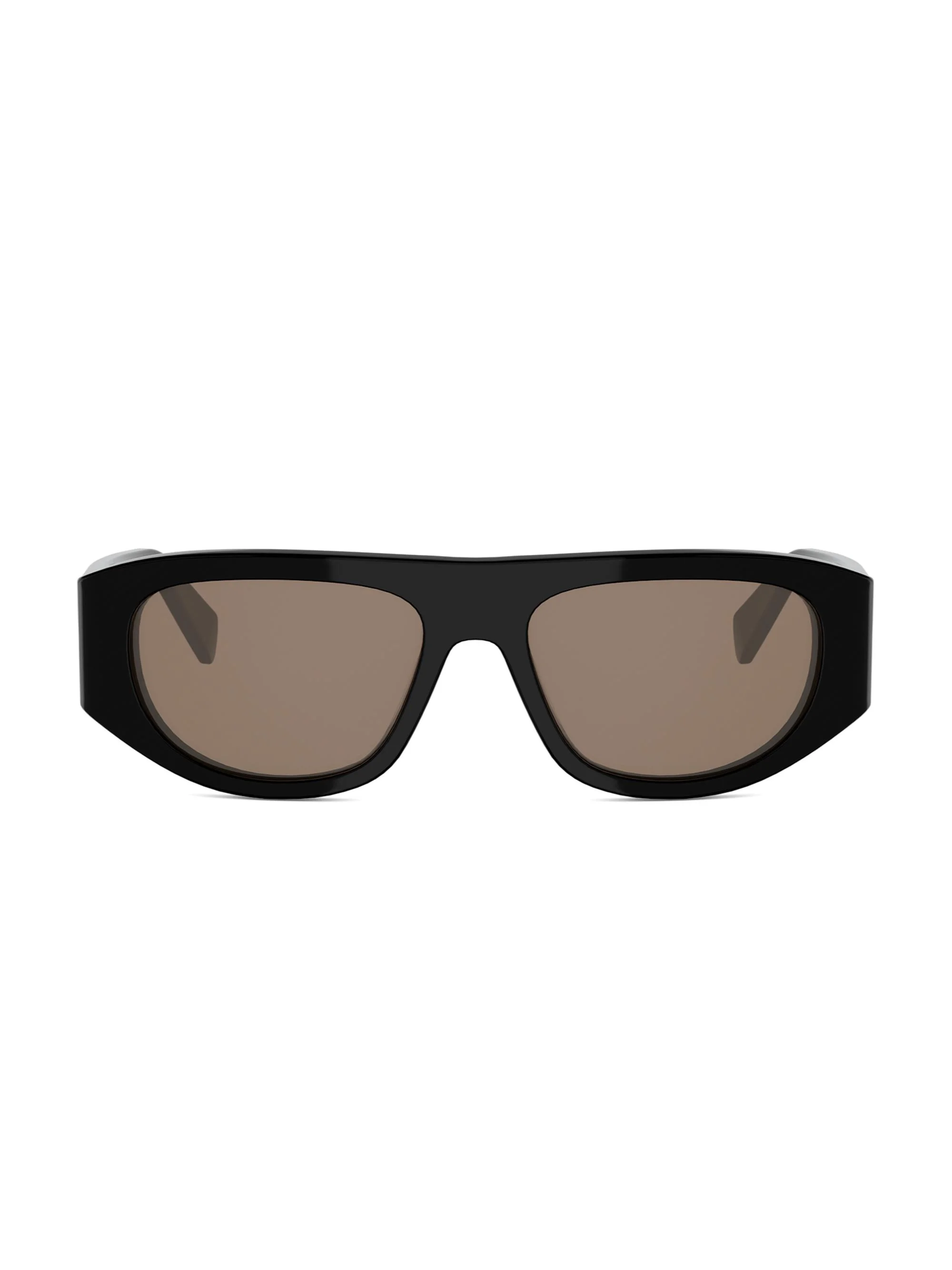 Men's Triomphe 55MM Geometric Sunglasses - Black Brown - 1